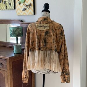 Jaded Gypsy - Tulle and Gypsy Women's Tan Button Down Shirt